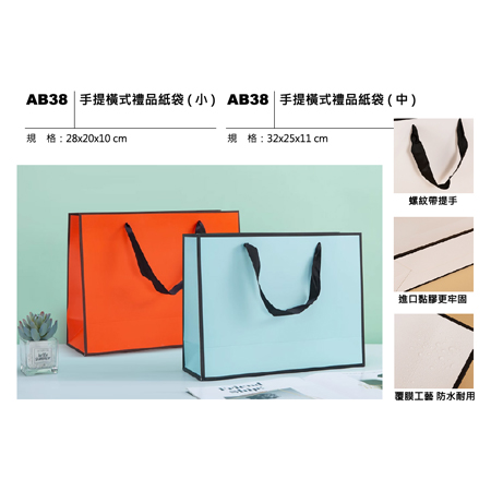 AB38 手提橫式禮品紙袋